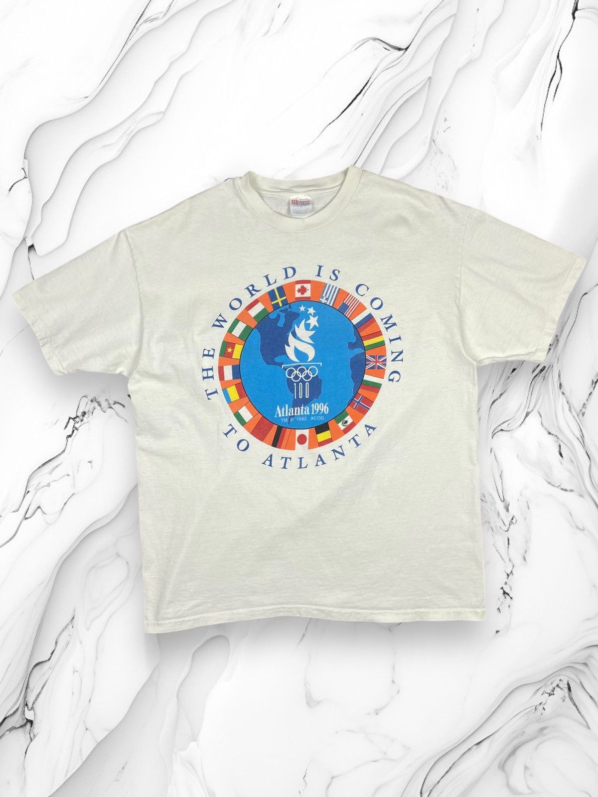 Vintage Vintage Atlanta 1996 Olympics Game Tee Size US XL / EU 56 / 4 - 1 Thumbnail