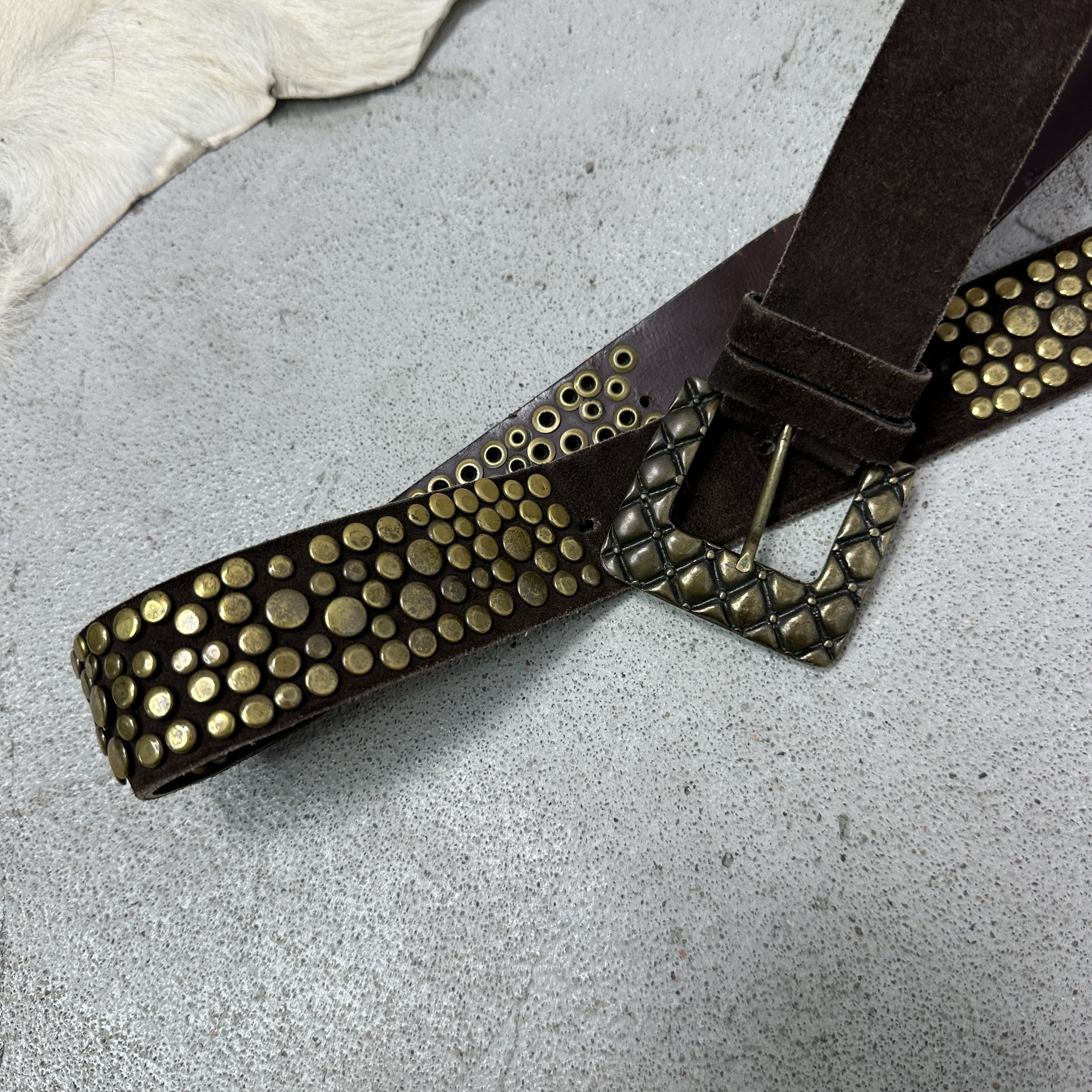 Vintage Vintage Avant Garde Grunge Studded Belt Y2K Size ONE SIZE - 3 Thumbnail