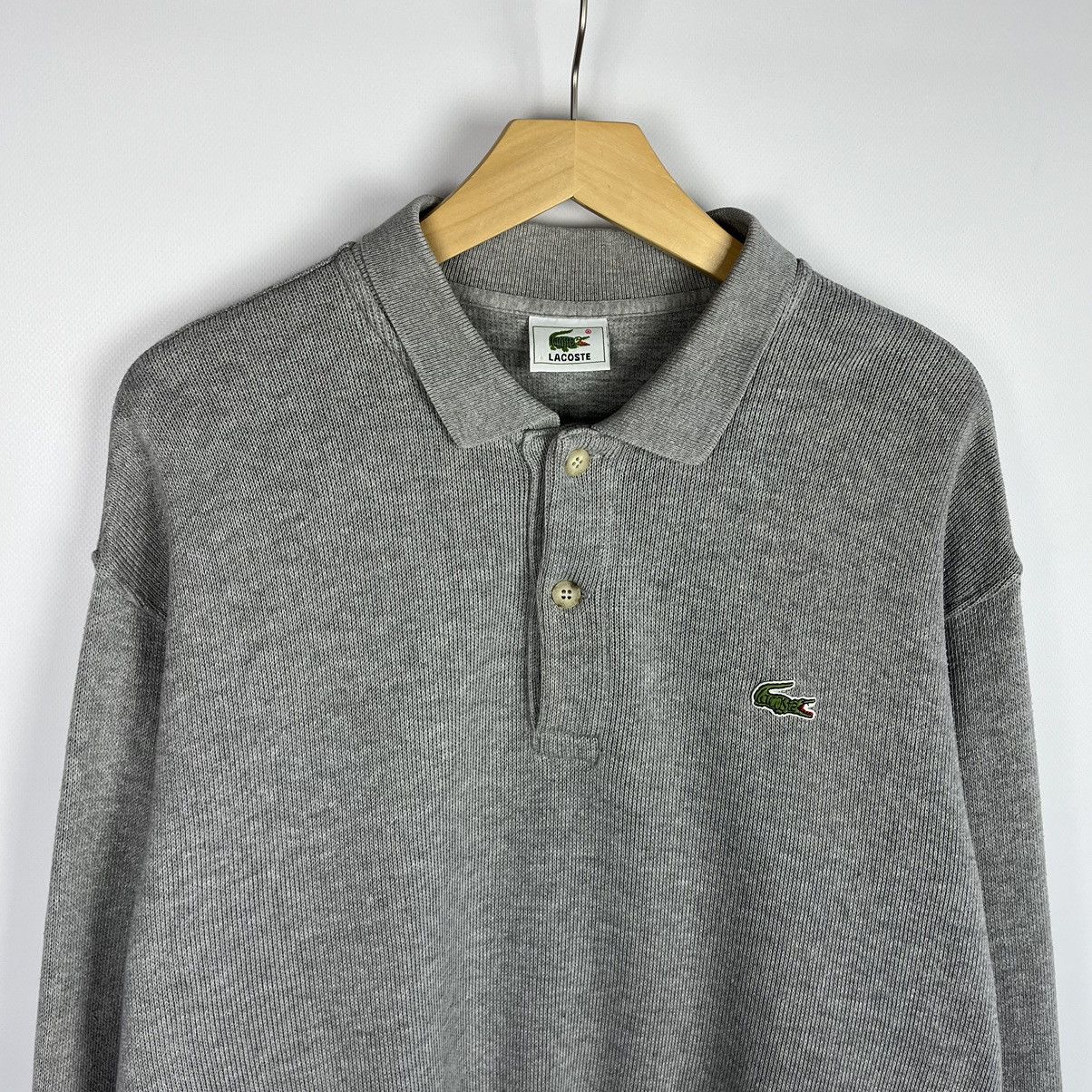Lacoste Vintage Lacoste Knit Sweater Buttons Collared Men’s Size 5 Size US XL / EU 56 / 4 - 2 Thumbnail