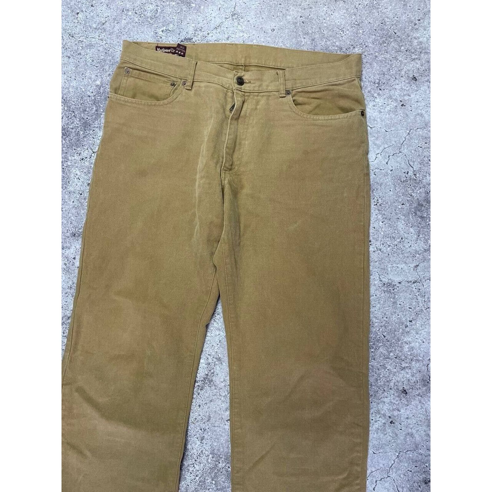 Marlboro Classics × Vintage Vintage Marlboro Classics Brown Cotton Pants Casual Workwear Size US 34 / EU 50 - 2 Thumbnail