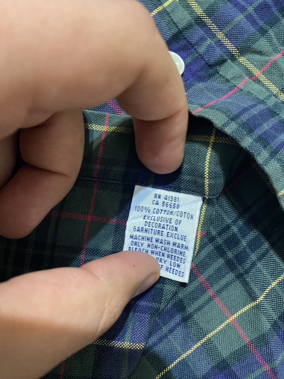 Polo Ralph Lauren × Ralph Lauren Polo Ralph Lauren Plaid Green Shirt Buttons Up Size US L / EU 52-54 / 3 - 8 Thumbnail