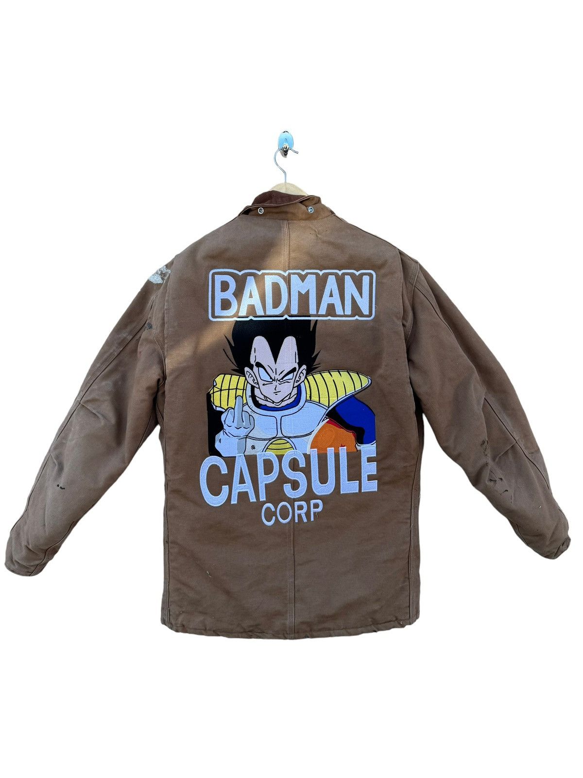 image of Badman Vintage Carhartt Vegeta Dbz Coat Anime Tan 1Piec, Men's (Size 2XL)