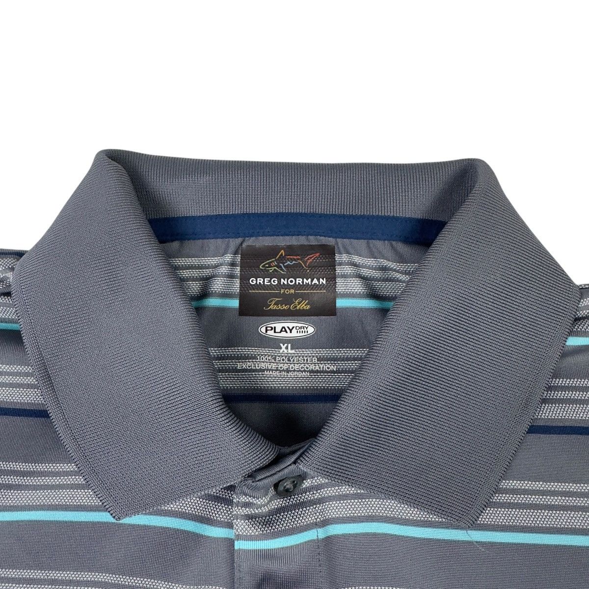 Greg Norman Greg Norman Polo Shirt Mens XL Gray Striped Play Dry Golf Size US XL / EU 56 / 4 - 2 Thumbnail