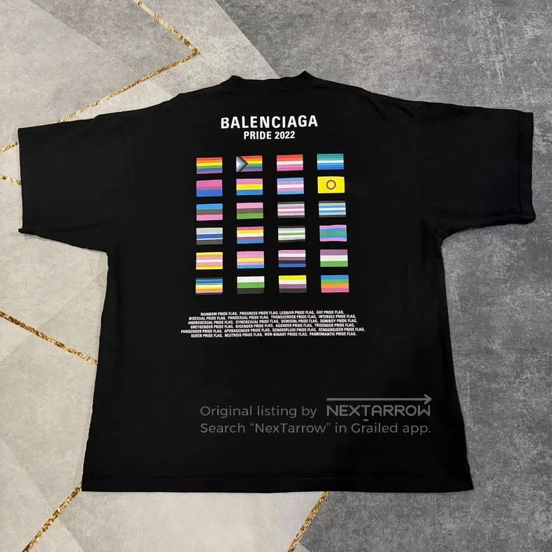 Balenciaga Balenciaga Double Portrait Multinational Flag Print Black Size US L / EU 52-54 / 3 - 2 Thumbnail