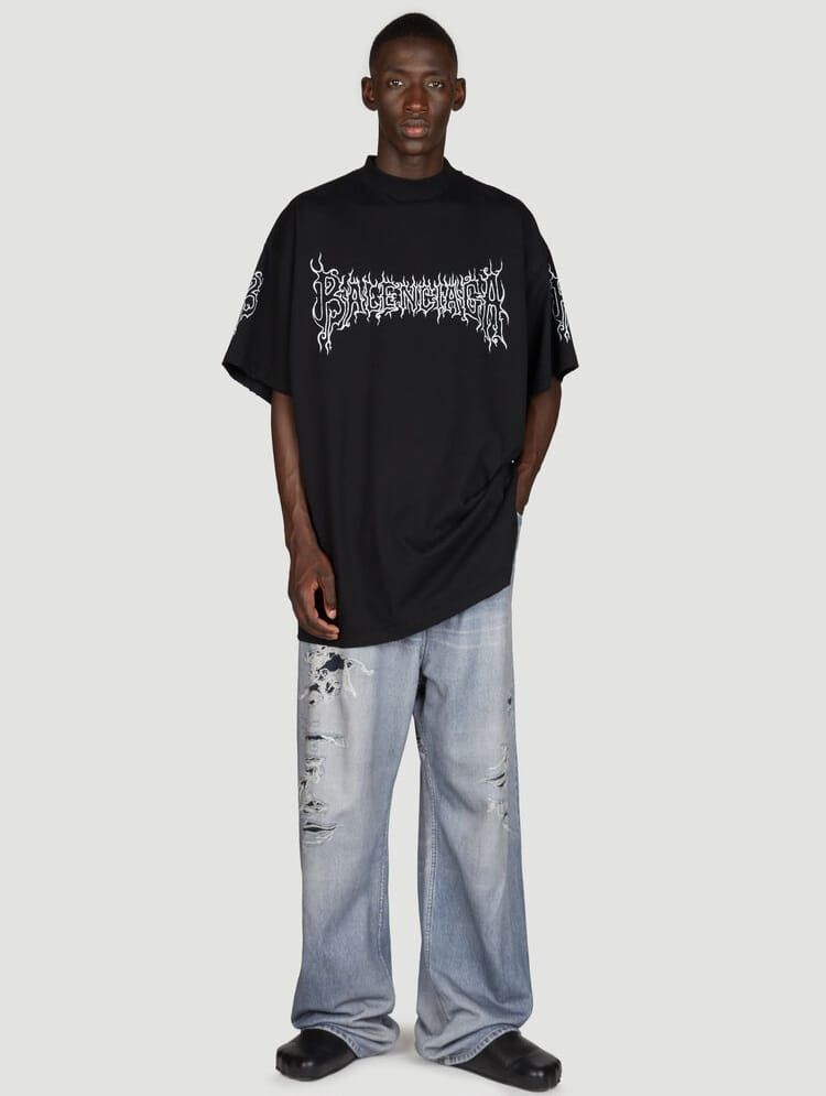 Balenciaga Balenciaga Darkwave Large Fit Logo T-Shirt Size US L / EU 52-54 / 3 - 14 Thumbnail