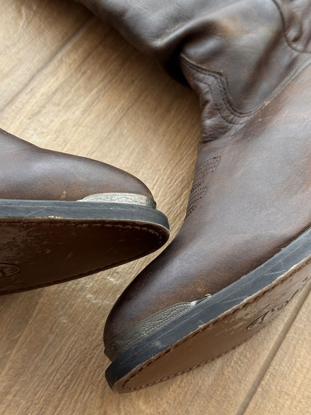 Cowboy Equipment × Durango × Vintage Vintage Durango Cowboy Leather Western Toe Rand Boots Size US 8 / IT 38 - 3 Thumbnail