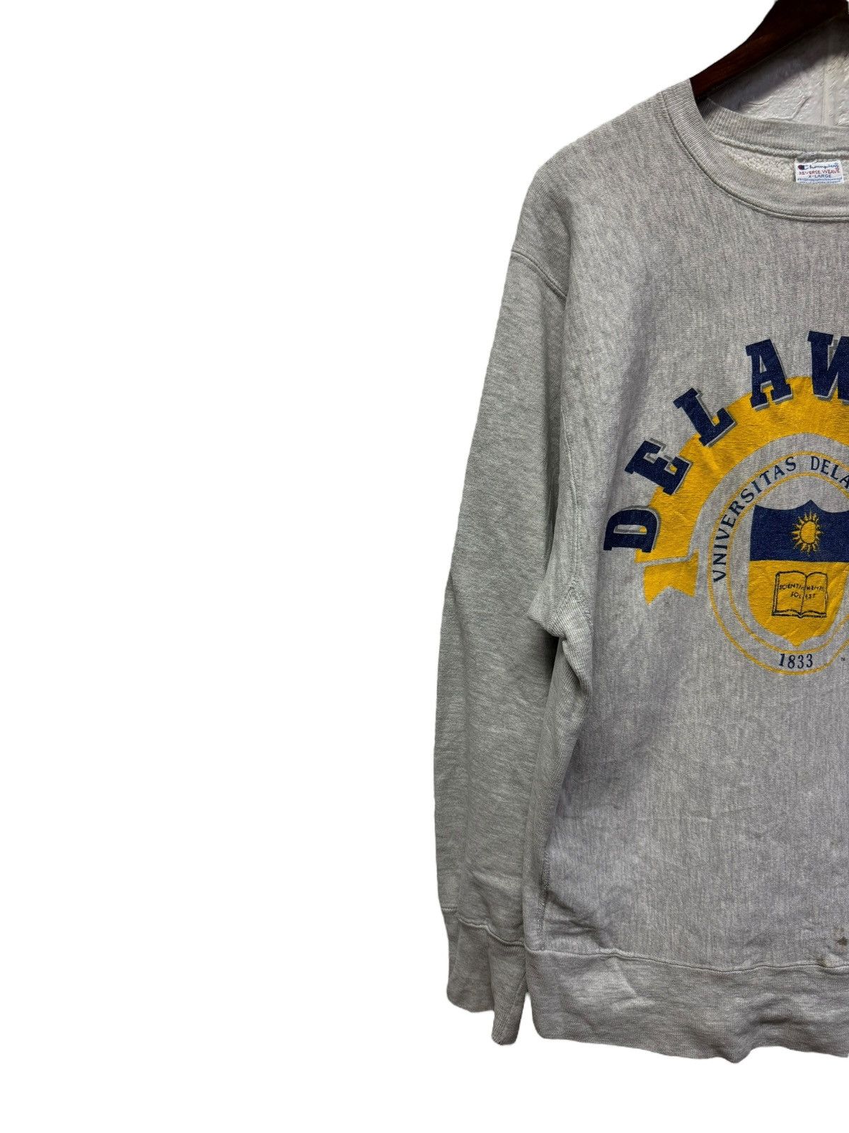 Champion Vintage champion reverse weave delawar university distressed Size US L / EU 52-54 / 3 - 2 Thumbnail