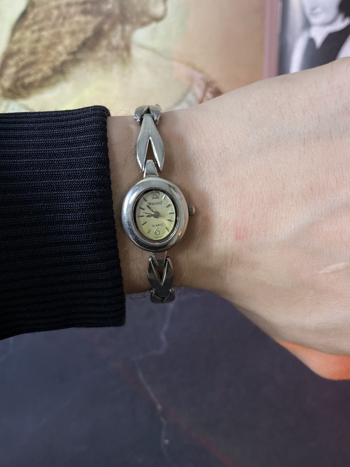 Jewelry × Vintage Swiss Gold Watch: Elegant & Quality ✨ Size ONE SIZE - 2 Thumbnail