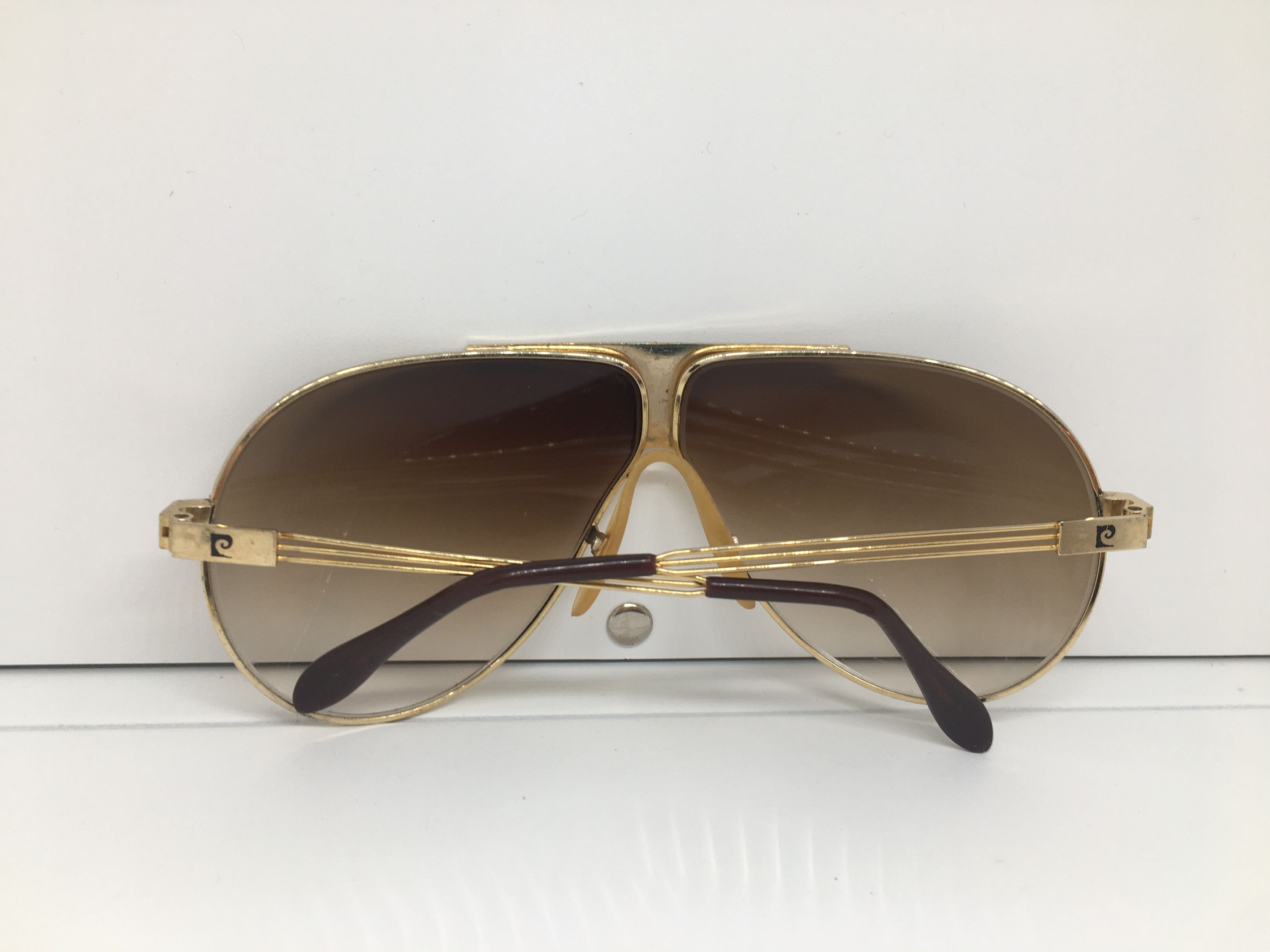 Pierre Cardin Vintage Pierre Cardin Gold Aviator Sunglasses Frame Pilot Size ONE SIZE - 9 Thumbnail