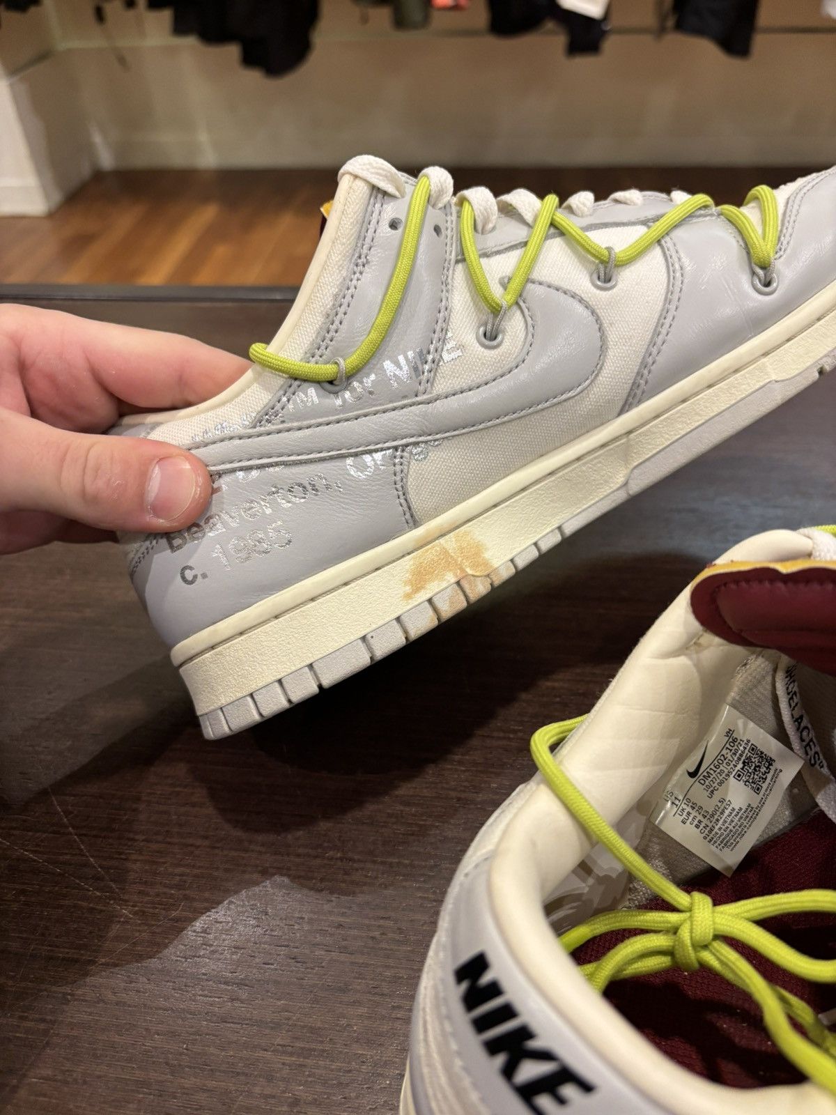 Nike × Off-White Nike X Off-White Dunk Low ‘Lot 8’ Size US 11 / EU 44 - 6 Thumbnail