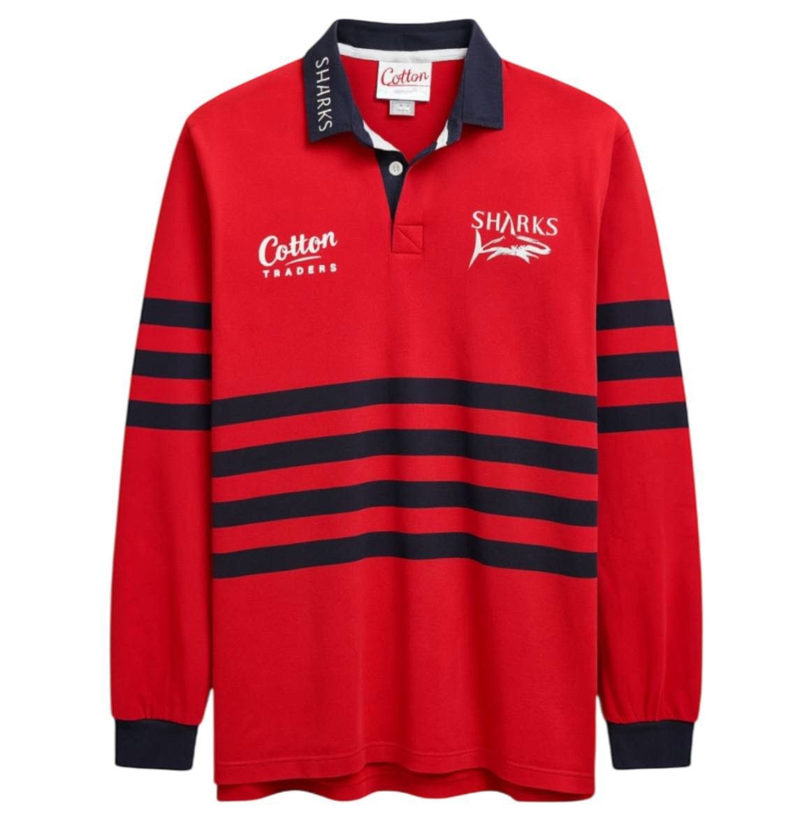 Cotton Traders 1998/99 SHARKS RUGBY AWAY RARE UNION SHIRT JERSEY SIZE XL Size US XL / EU 56 / 4 - 1 Thumbnail