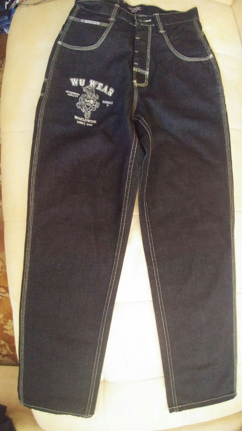Wu-Tang Clan Wu Wear jeans, baggy vintage Wu-Tang Clan 90s hip hop Y2K 28 Size US 28 / EU 44 - 4 Thumbnail