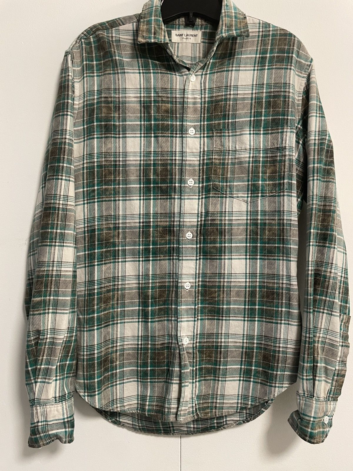 Saint Laurent Paris SS16 Surf Sound Bleached Shirt Size US XS / EU 42 / 0 - 2 Thumbnail