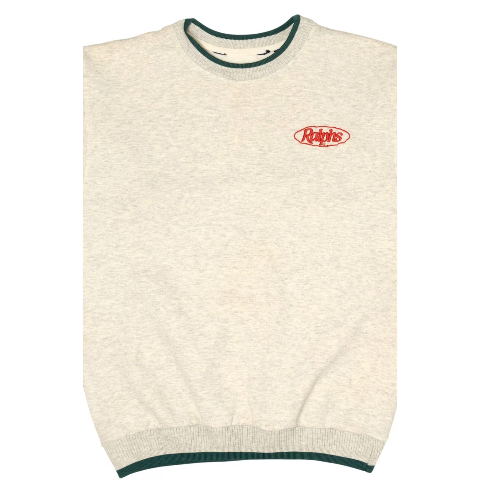 Vintage VINTAGE Ralph's Sweatshirt Mens Shirt Large Grey Embroidered 1990s Size US L / EU 52-54 / 3 - 4 Thumbnail