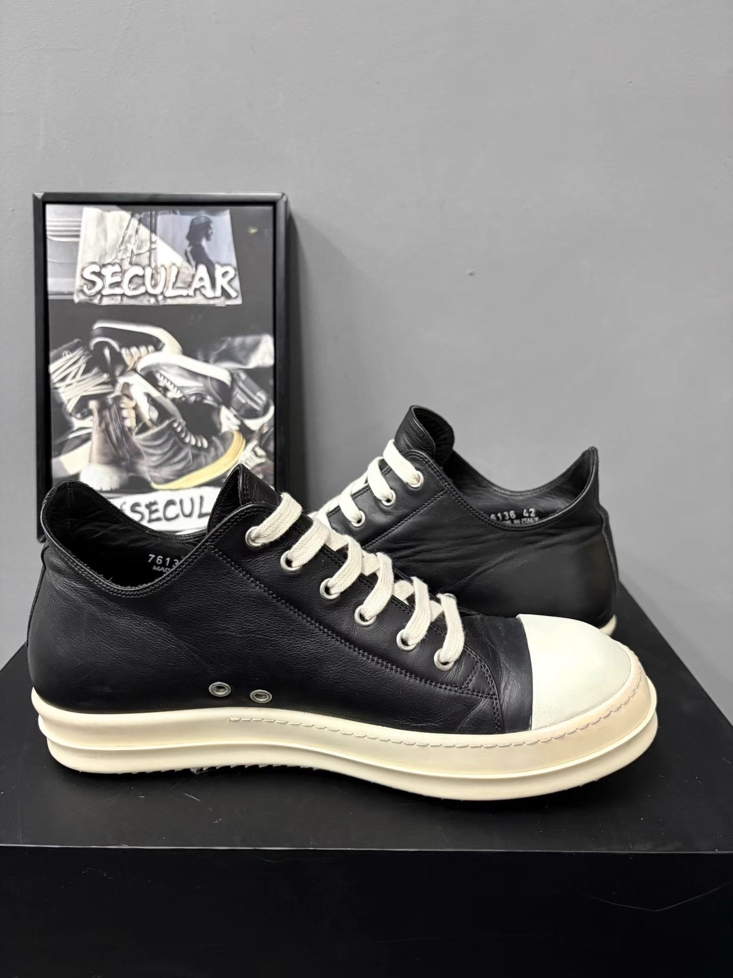 Rick Owens Rick Owens Mainline Leather Sneakers K34 Size US 9 / EU 42 - 2 Thumbnail