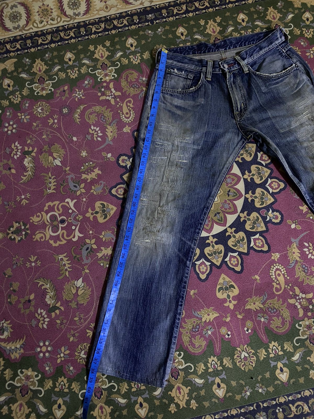 Edwin Vintage Edwin Distressed Denim Size US 33 - 19 Thumbnail