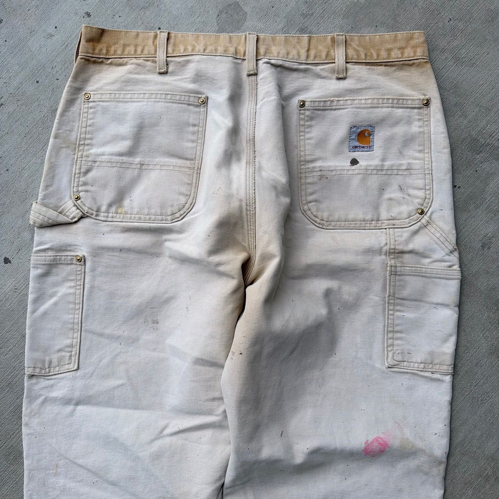 Carhartt × Vintage Carhartt FADED brown double knee work wear carpenter pants Size US 36 / EU 52 - 6 Thumbnail