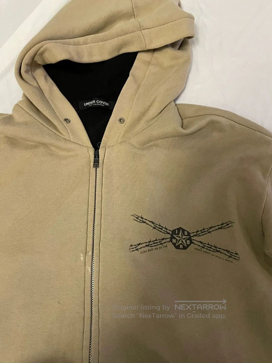 Undercover beige hooded sweatshirt with unique design. Size US M / EU 48-50 / 2 - 4 Thumbnail