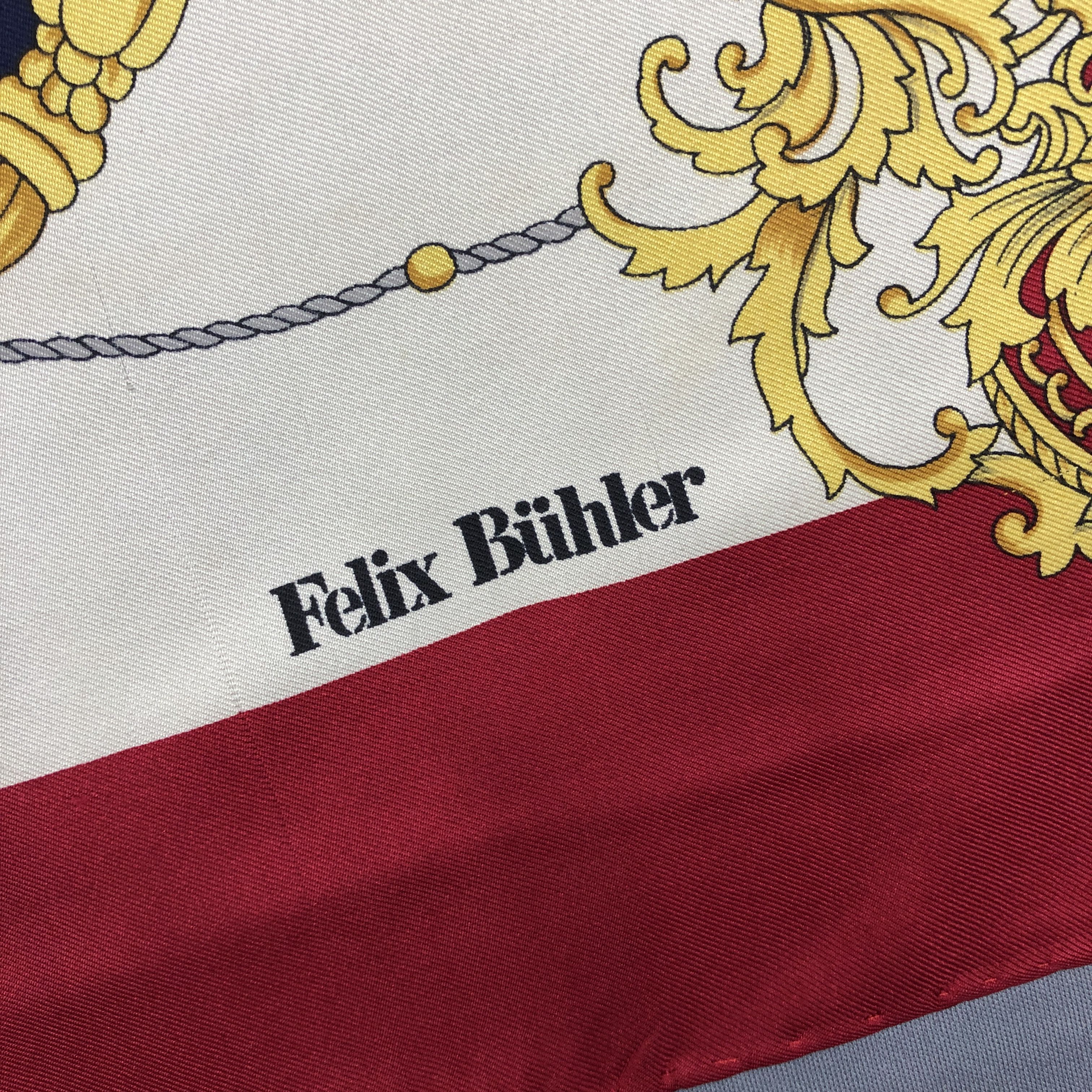 Designer × Vintage Vintage Felix Buhler SILK Scarf Twill Stole Wraps Scarves Size ONE SIZE - 7 Thumbnail