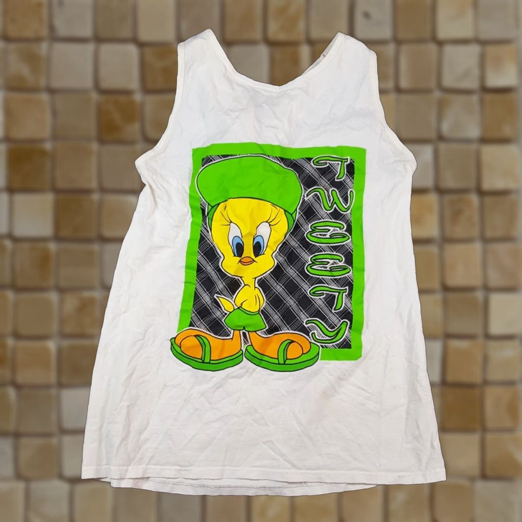 Vintage Vintage Looney Tunes Tweety Bird Women's XL Tank Top Casual Y2K 90s Retro Cartoon T-Shirt Size XL / US 12-14 / IT 48-50 - 1 Thumbnail