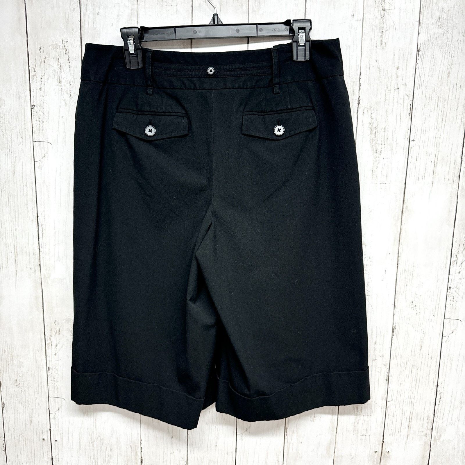 Loft Loft Petites Shorts Size 10 Cuffed Bermuda Black Zip Fly Size 32" / US 10 / IT 46 - 5 Thumbnail