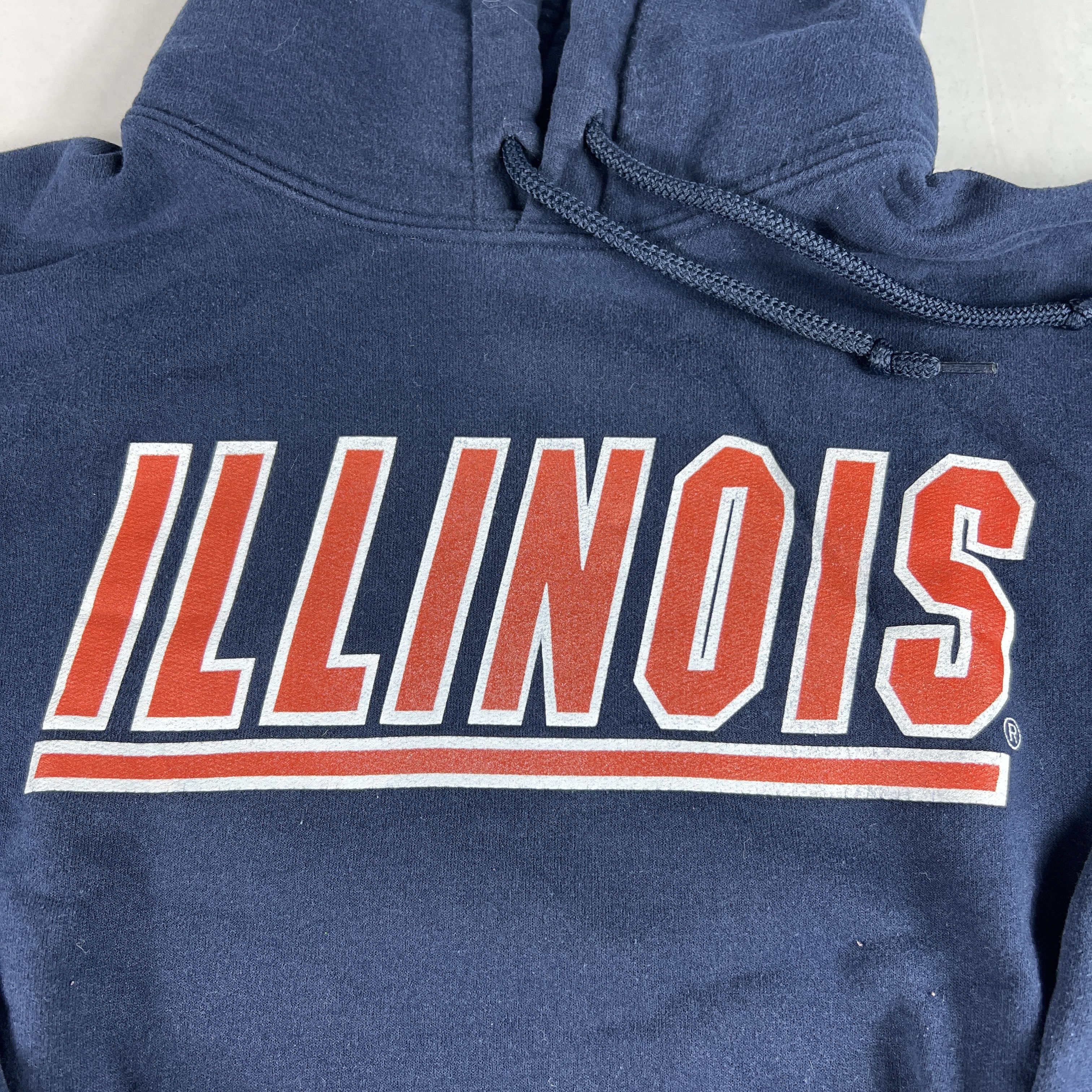 Gildan × NCAA × Vintage Y2K Illinois Fighting Illini Sweatshirt Blue Faded Hoodie Size US M / EU 48-50 / 2 - 3 Thumbnail