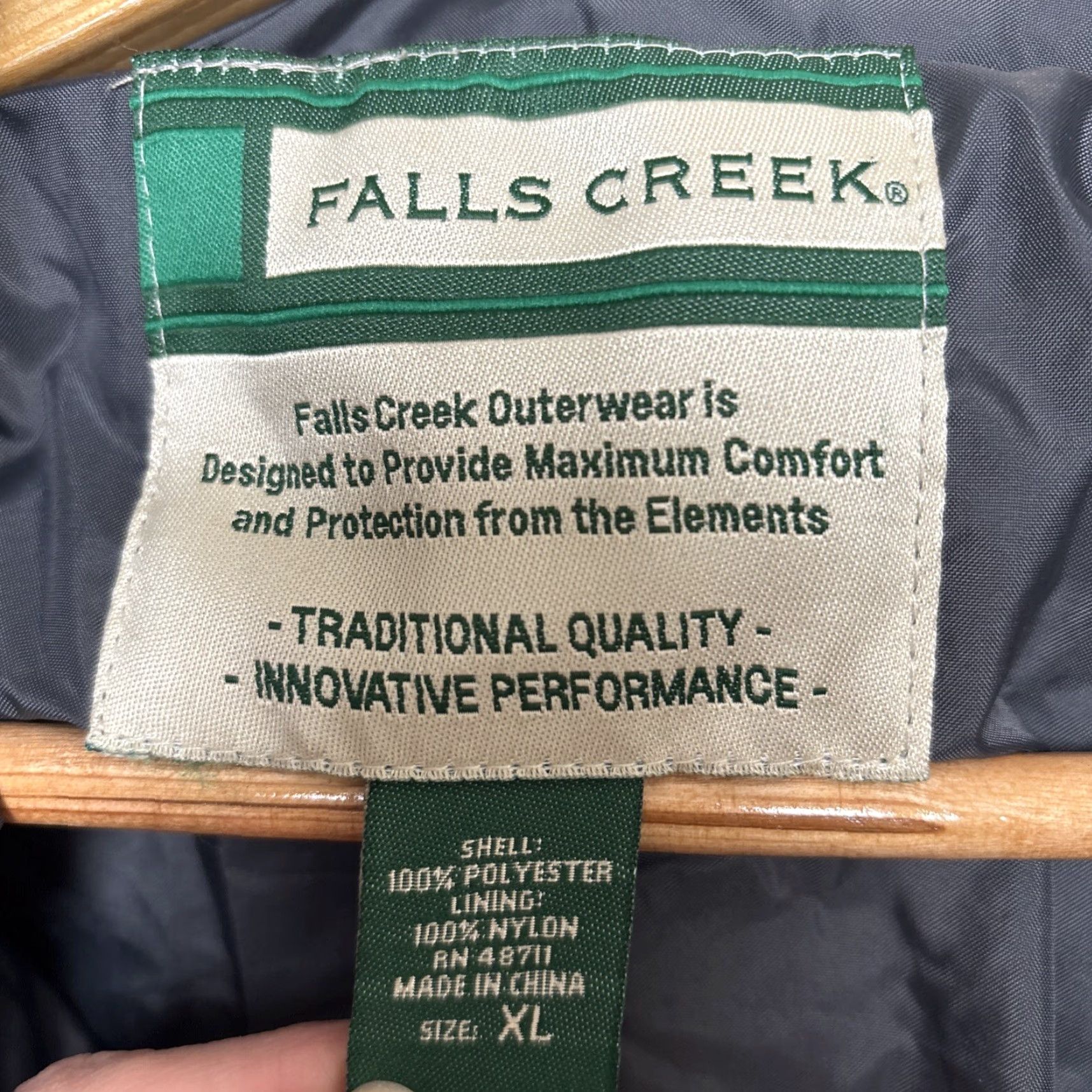 Vintage Falls Creek System Jacket Coat Removable Hood Navy Blue XL Men’s New Size XL / US 12-14 / IT 48-50 - 2 Thumbnail