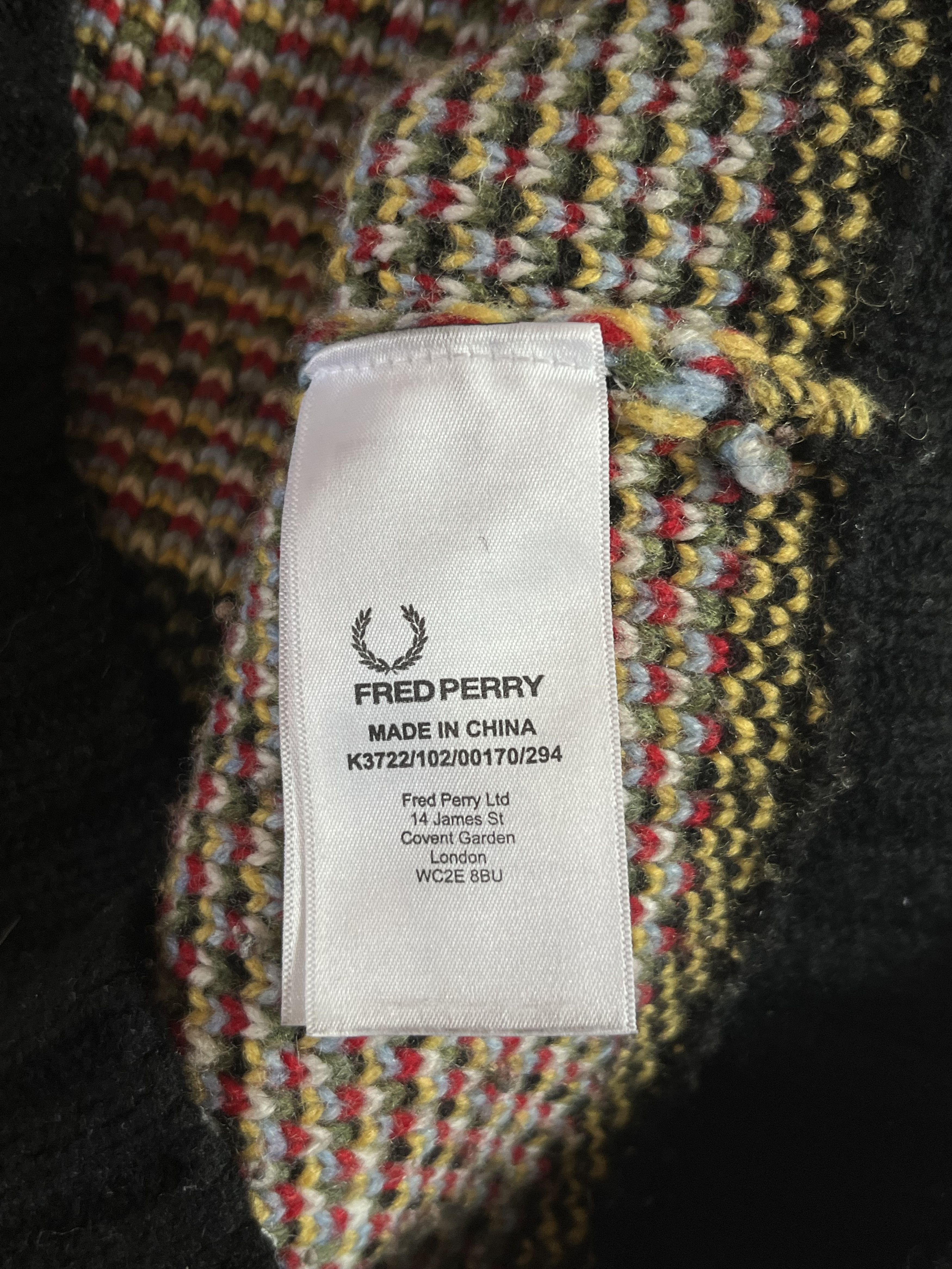 Fred Perry Fred Perry Chunky Wool Cardigan Multicolor Slim Fit Size US S / EU 44-46 / 1 - 7 Thumbnail