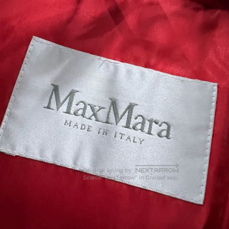 Max Mara Max Mara Red Collar Wool Coat Size L / US 10 / IT 46 - 4 Thumbnail