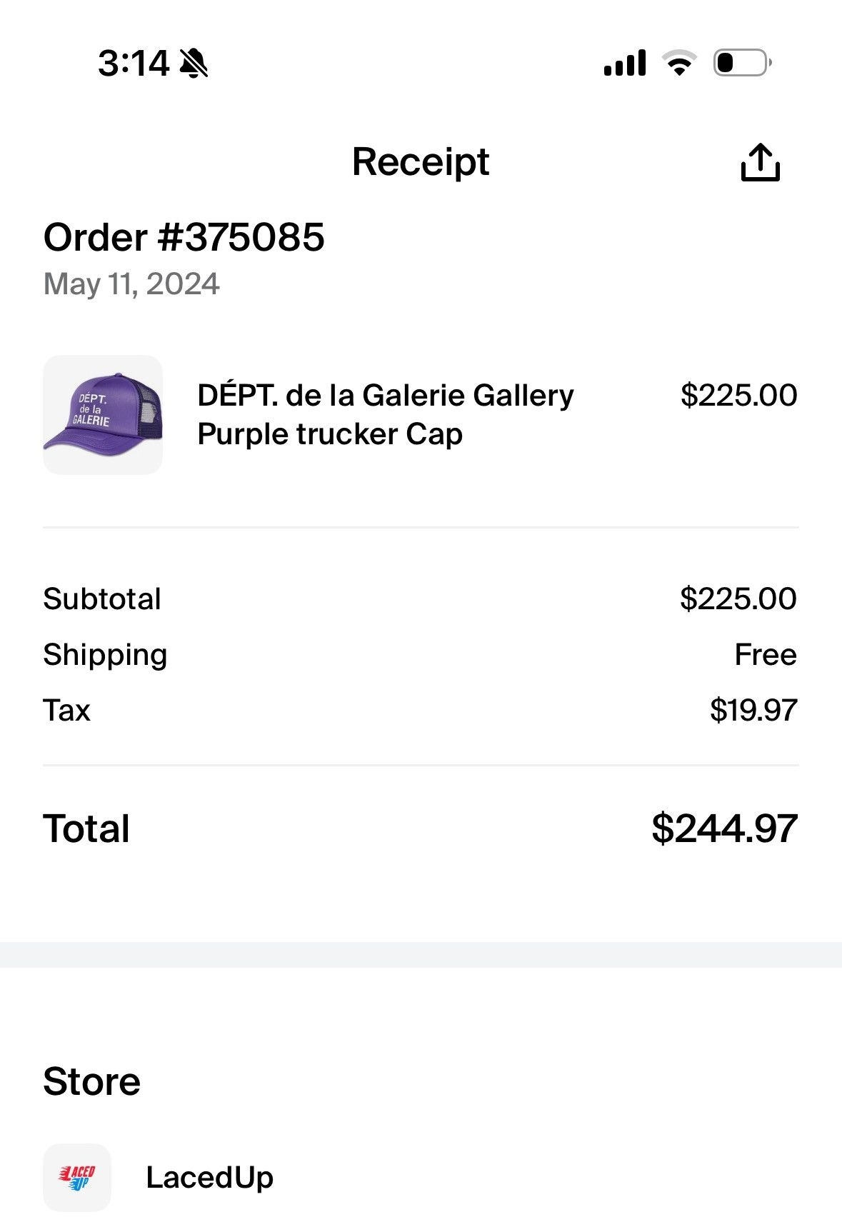 Gallery Dept. Gallery Dept (Dept De la Galerie) Purple Trucker Hat Size ONE SIZE - 5 Thumbnail