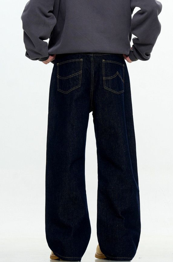 Jean American men's retro simple loose casual jeans Size US 32 / EU 48 - 4 Thumbnail