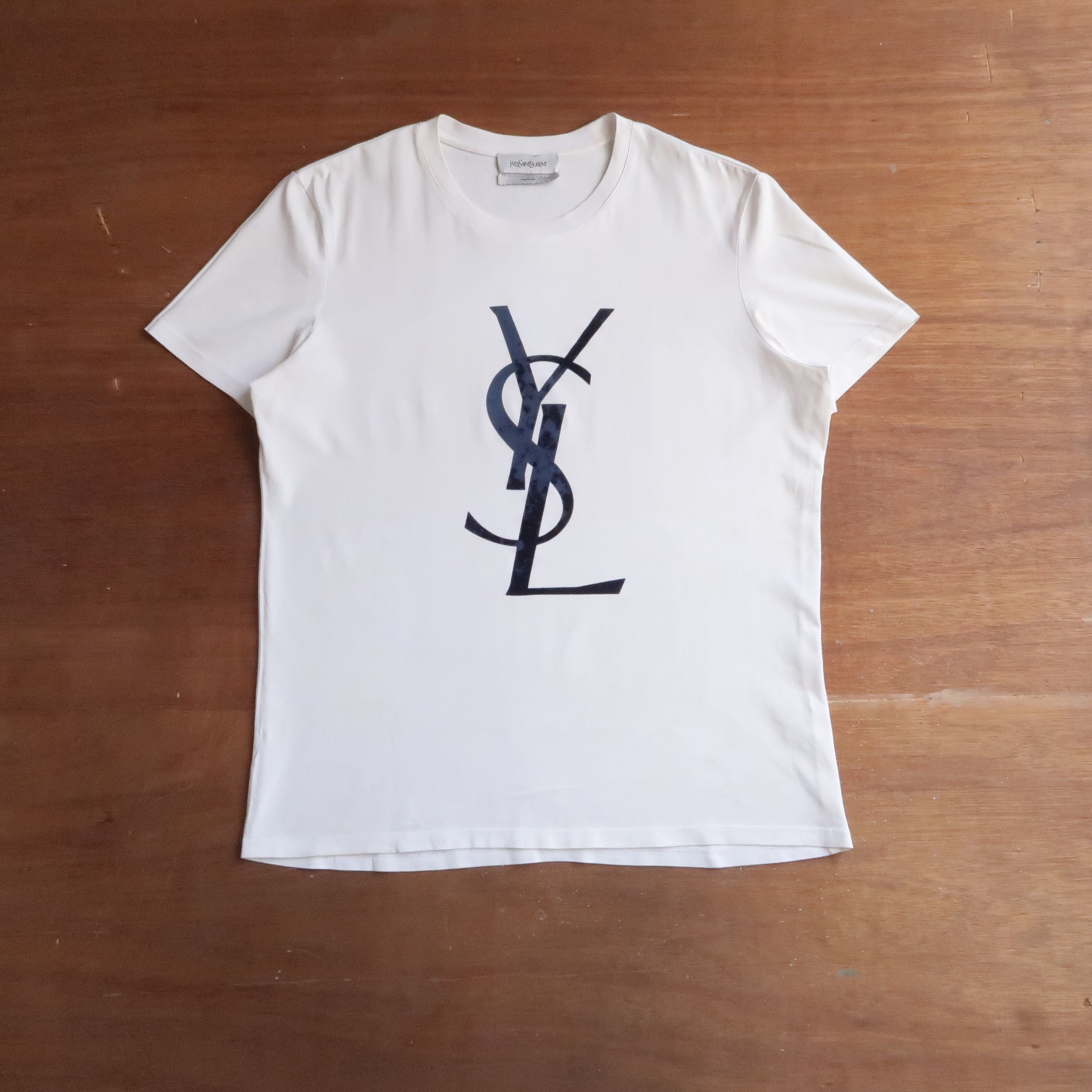 Yves Saint Laurent Yves Saint Laurent T-Shirt Big Logo Size US M / EU 48-50 / 2 - 1 Thumbnail