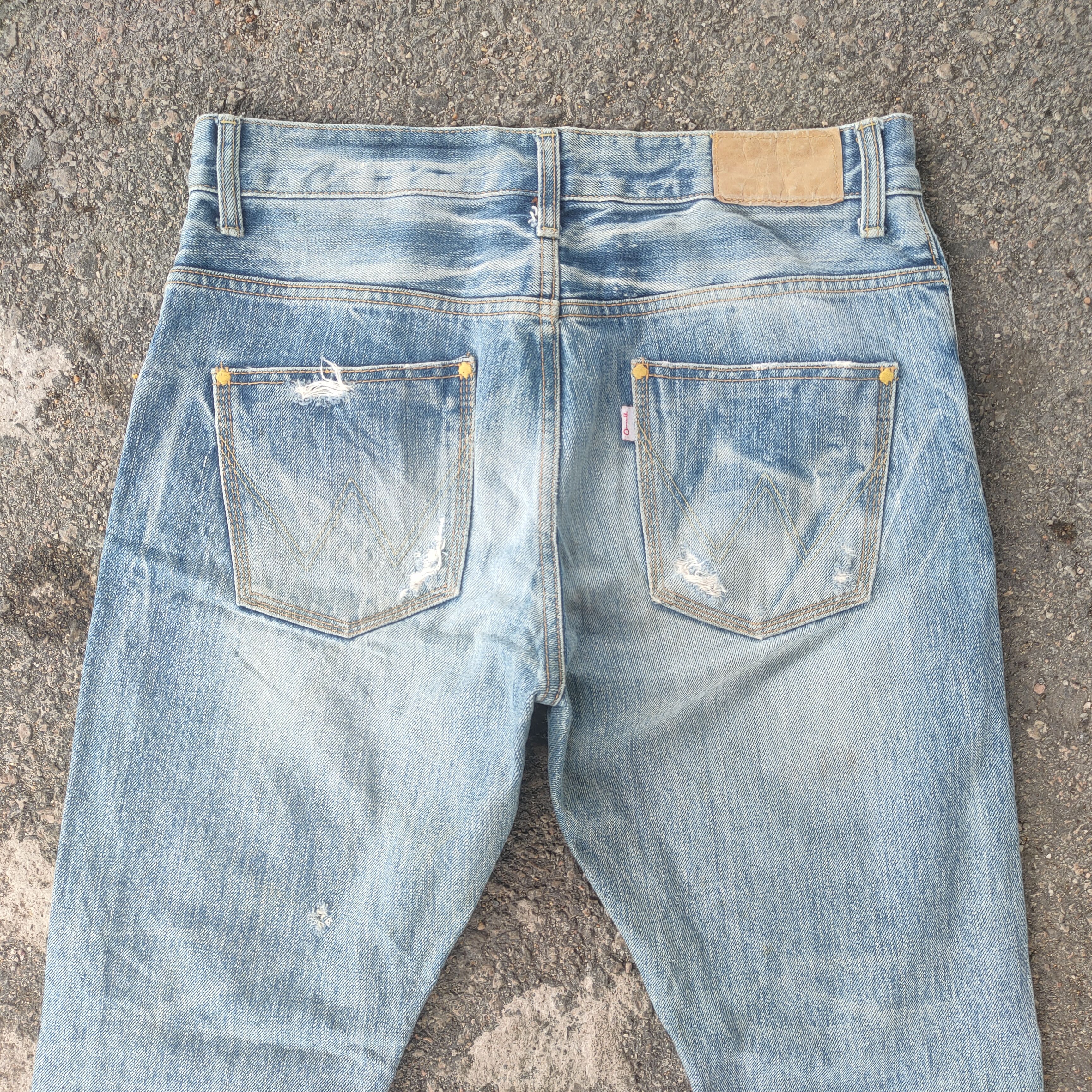 Salvage VINTAGE SELVEGE FADED DISTRESSED JEANS DENIM PANTS Size US 32 / EU 48 - 9 Thumbnail