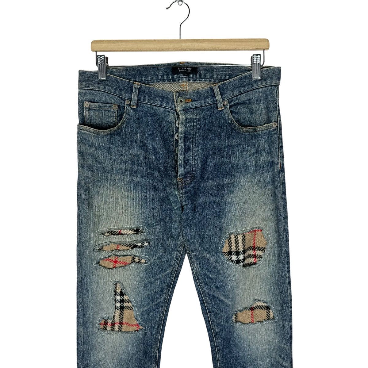 Burberry 🌟BURBERRY BLACK LABEL PATCHWORK DENIM JEANS Size 32" / US 10 / IT 46 - 2 Thumbnail