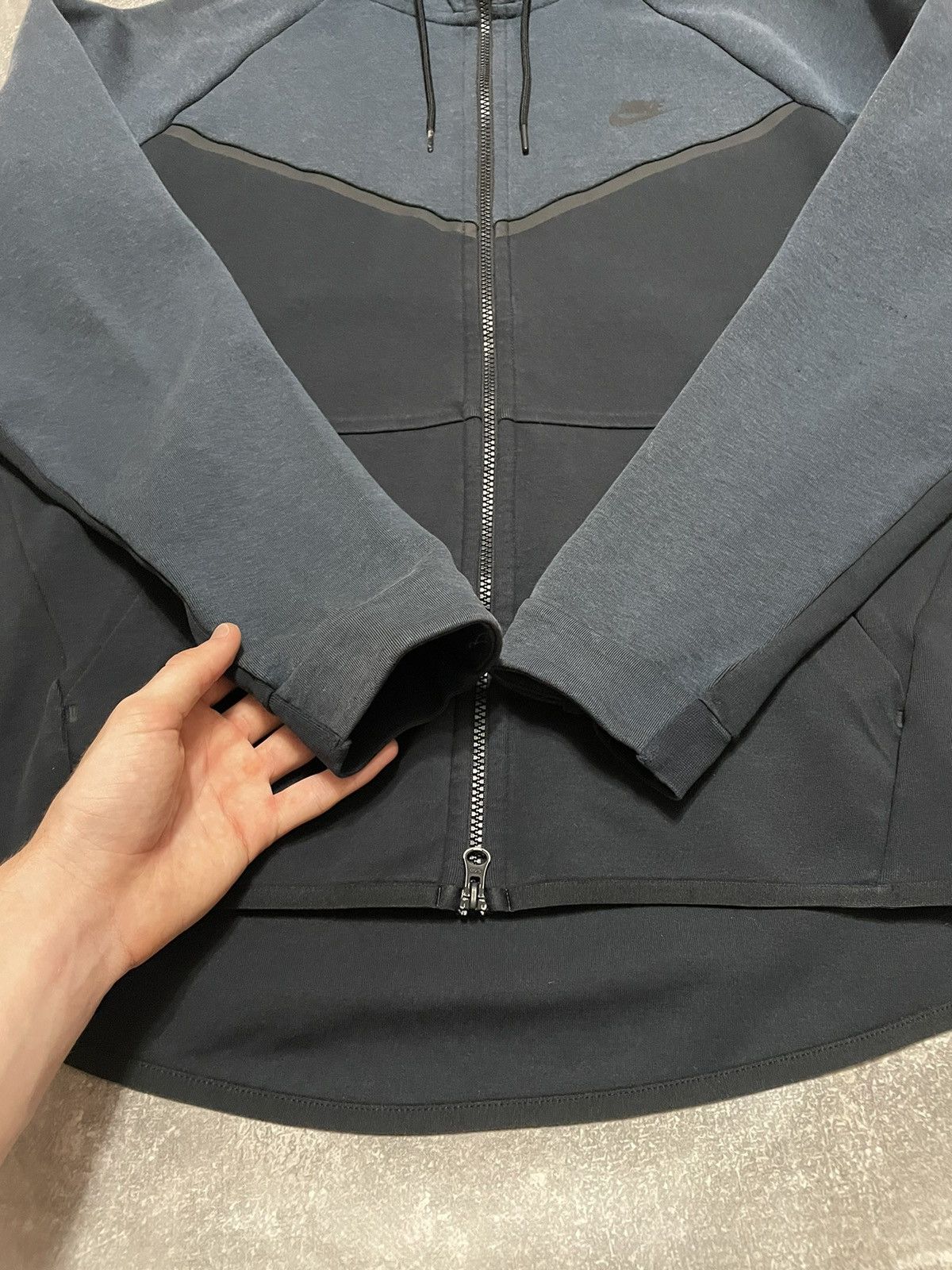 Nike × Vintage Vintage Nike Tach Fleece Zip-Up Hoodie Size US L / EU 52-54 / 3 - 10 Thumbnail