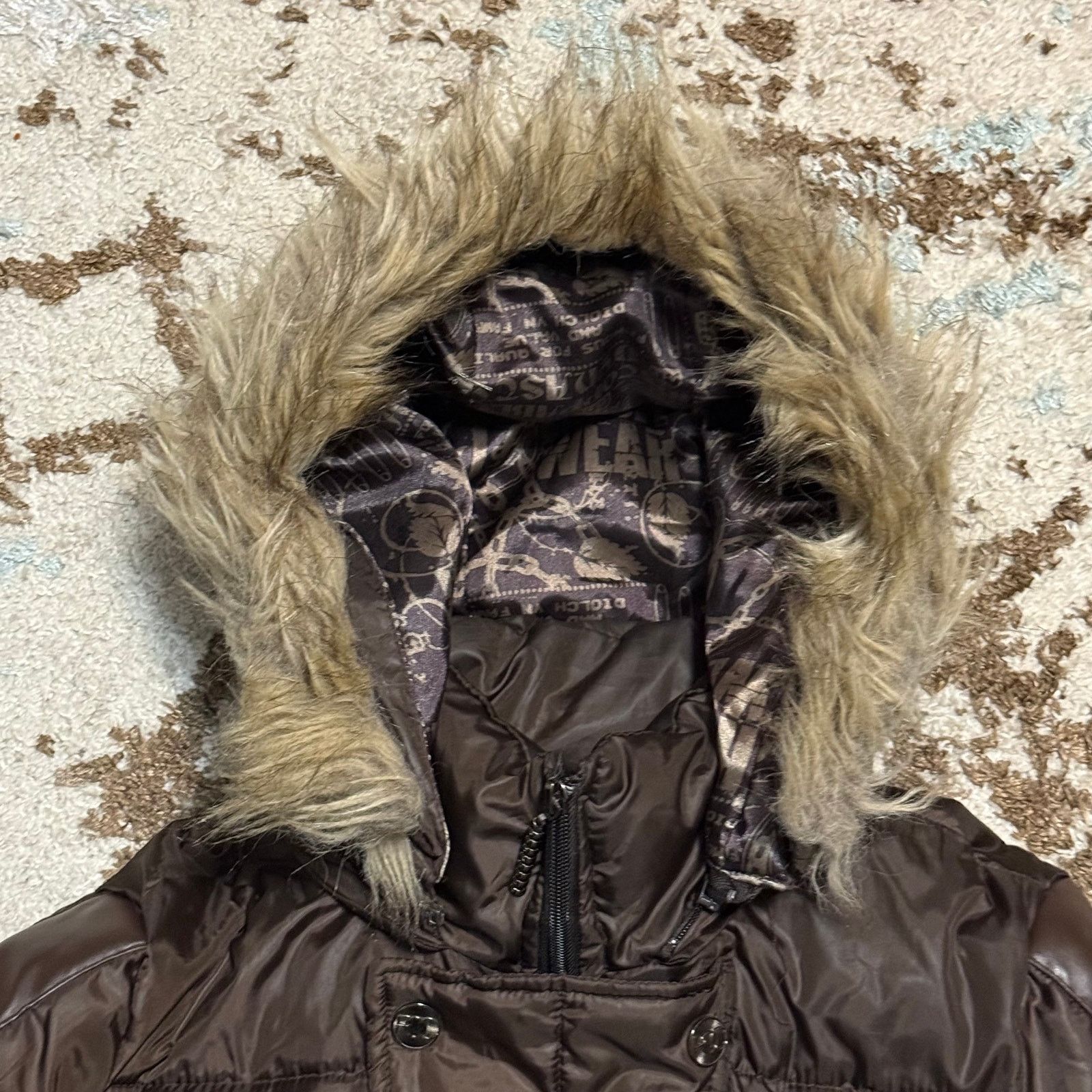 Rocawear Rocawear Faux Fur Hood Puffer Jacket Size XL Mocha Brown Y2K Size XL / US 12-14 / IT 48-50 - 3 Thumbnail