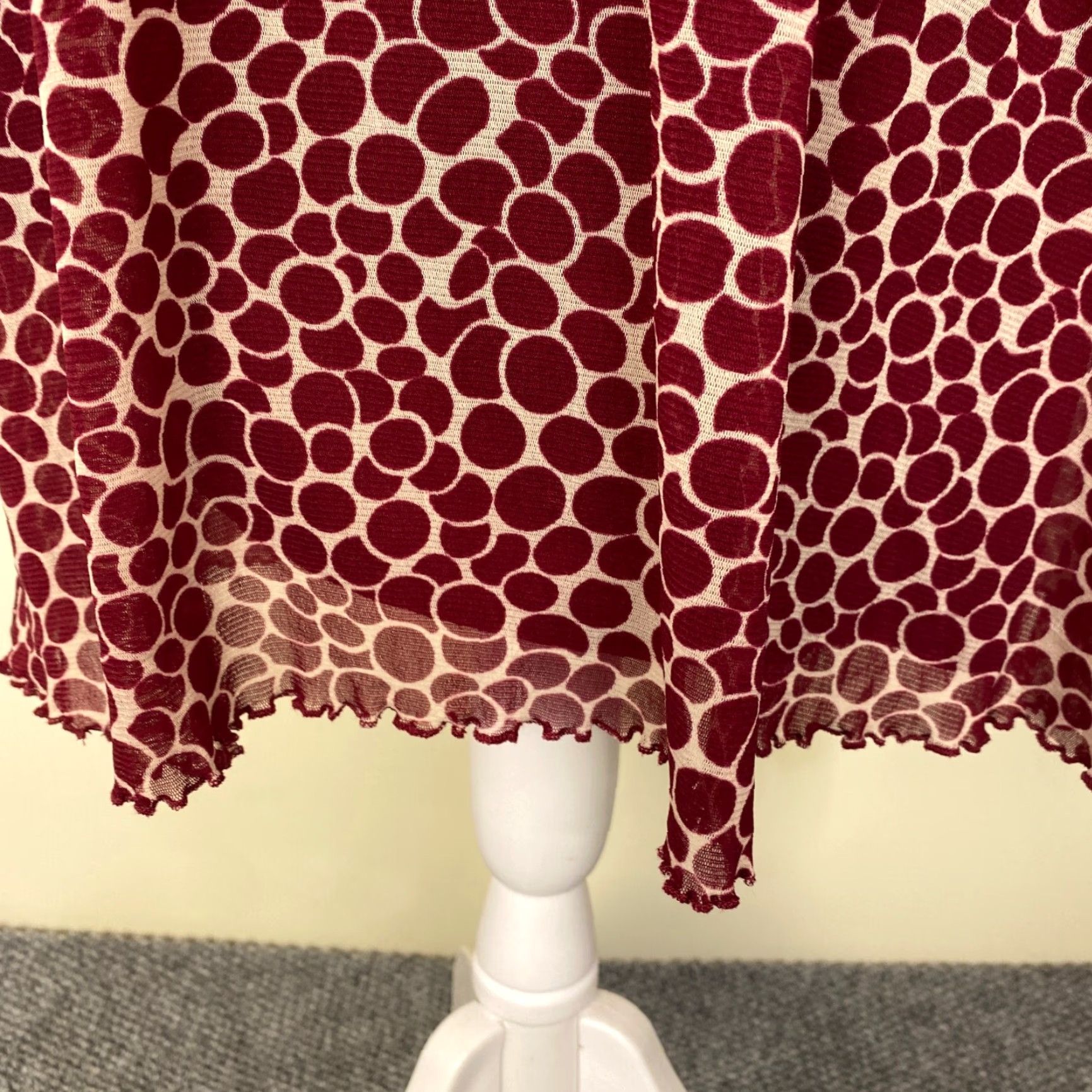 Bcbgmaxazria BCBGMAXAZRIA Dress Women XS Burgundy Sleeveless Halter Lined A-Line Knee-Length Floral Casual Party Womens Size XS / US 0-2 / IT 36-38 - 6 Thumbnail