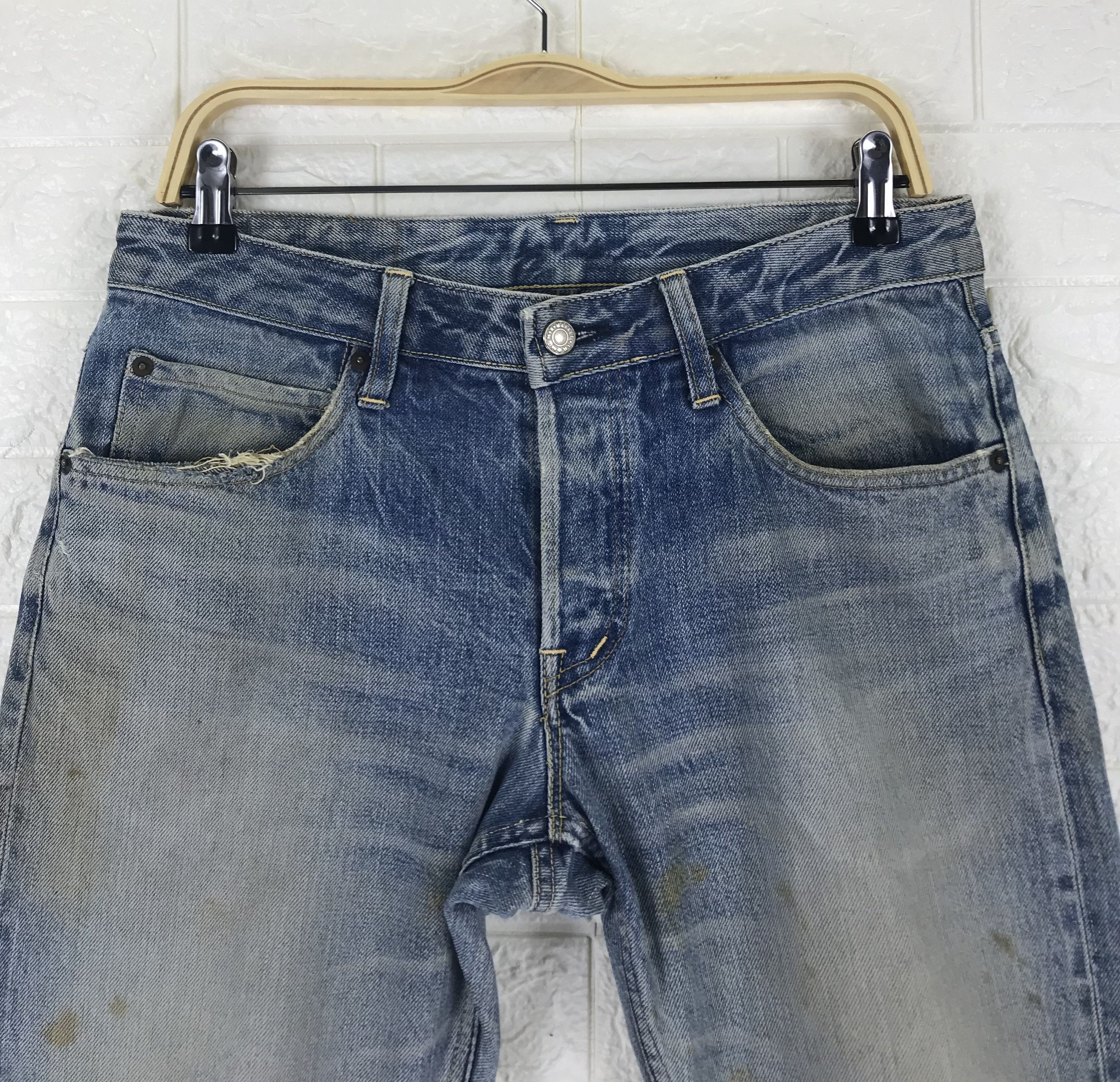 HOLLYWOOD RANCH MARKET Vintage 90s Blue Japan Hollywood Ranch Market Selvedge Jeans Size US 31 - 2 Thumbnail