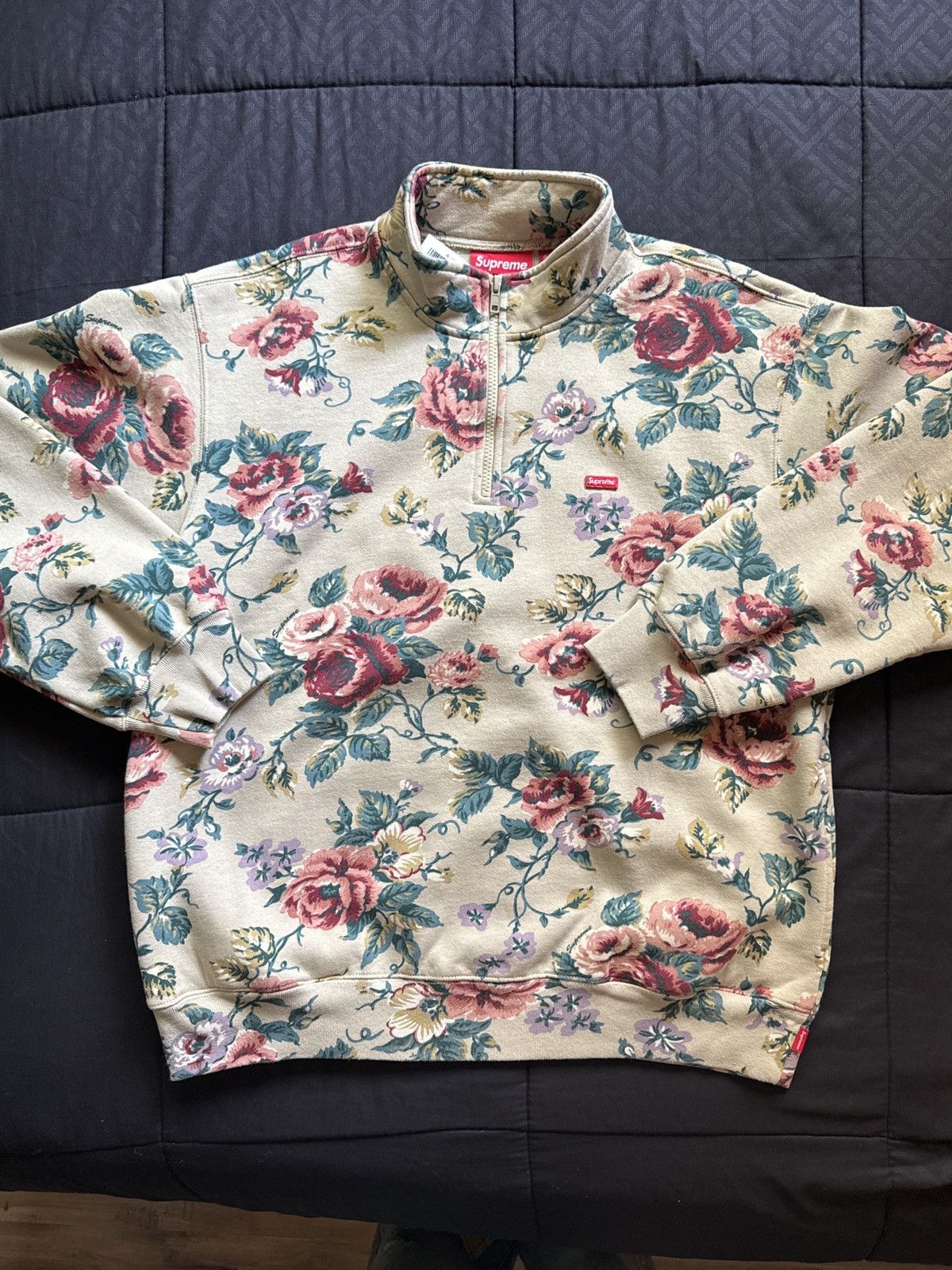 Supreme Supreme Floral Small Box Half Zip Pullover | Grailed
