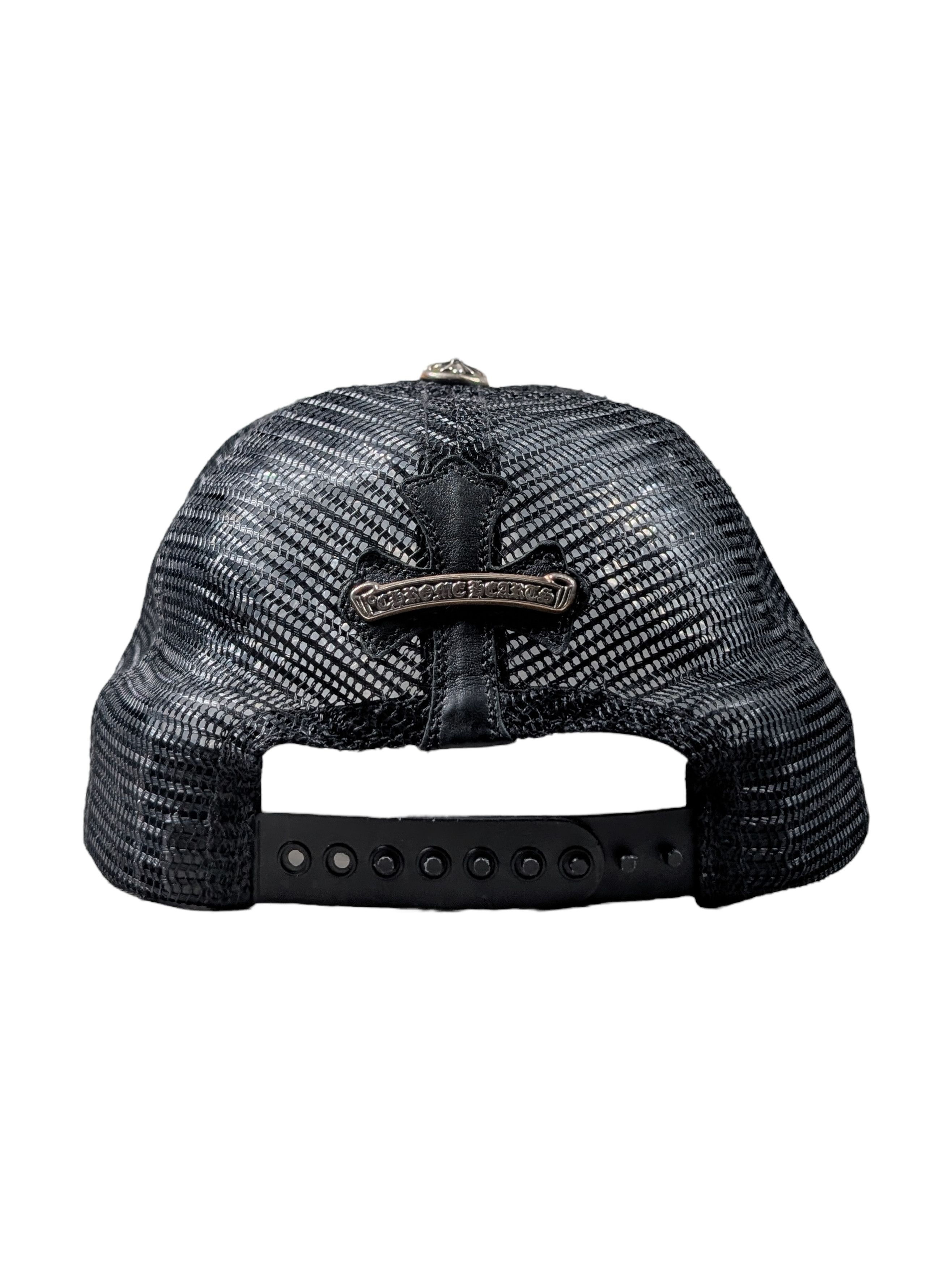Chrome Hearts Chrome Hearts Leather Cemetery Cross Trucker Hat Black Size ONE SIZE - 3 Thumbnail