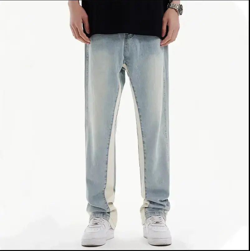 Japanese Brand trendy faded blue baggy new jeans Size US 30 / EU 46 - 3 Thumbnail