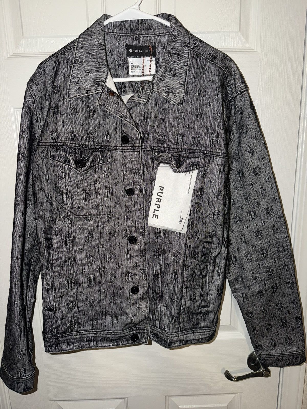 Purple Brand PURPLE BRAND Denim Jacket grayish/black LARGE Size US L / EU 52-54 / 3 - 1 Thumbnail