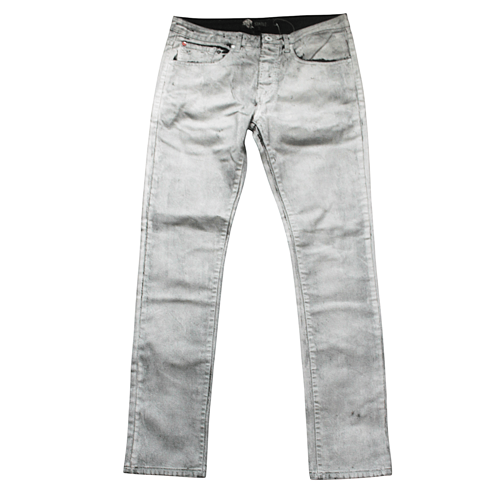 Staple Staple Pigeon White Paint-Treated Skinny Jeans Margiela Size US 34 / EU 50 - 1 Thumbnail
