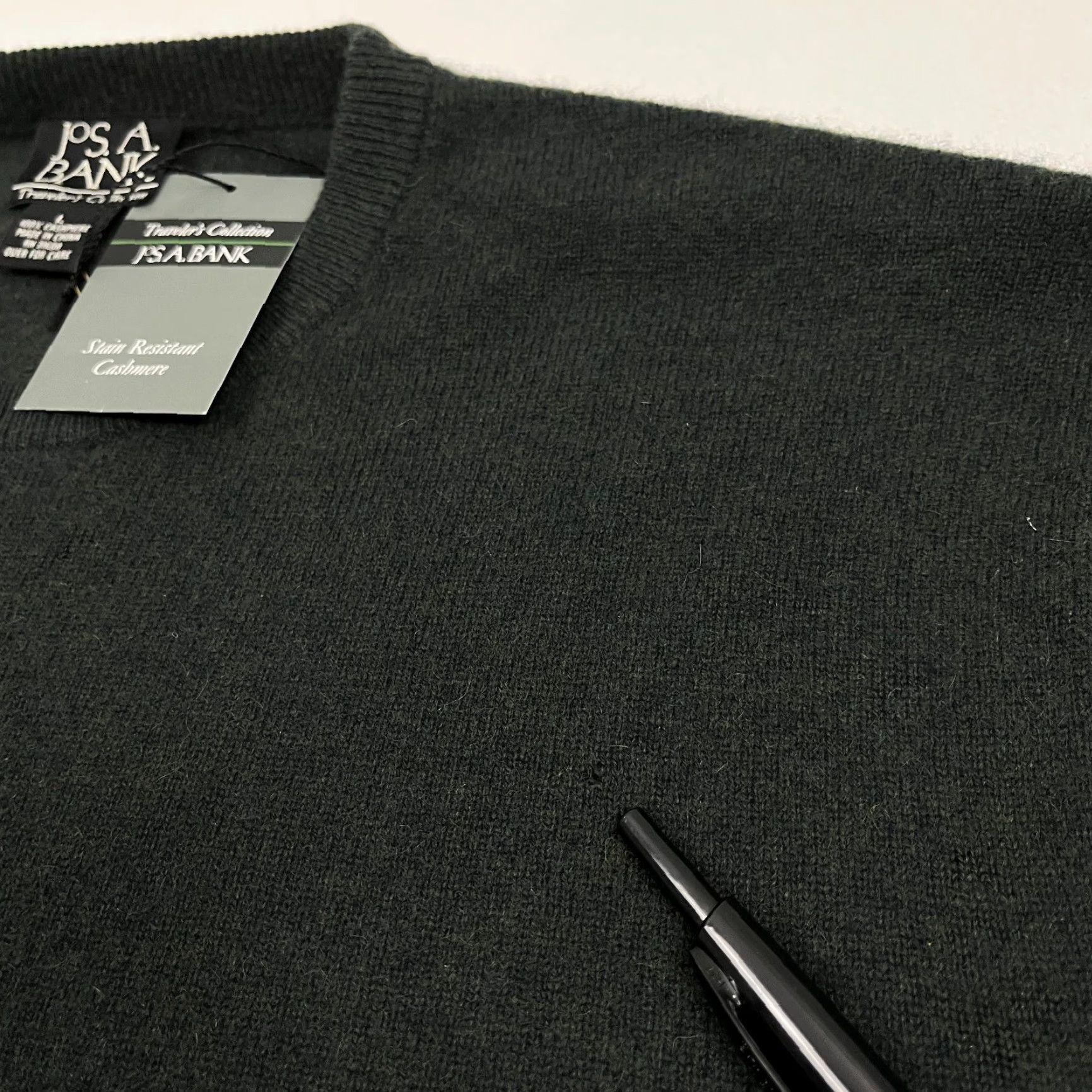 Jos. A. Bank Jos A Bank Travelers Collection Cashmere Sweater Mens L Dark Green Crewneck NEW Size US L / EU 52-54 / 3 - 7 Thumbnail