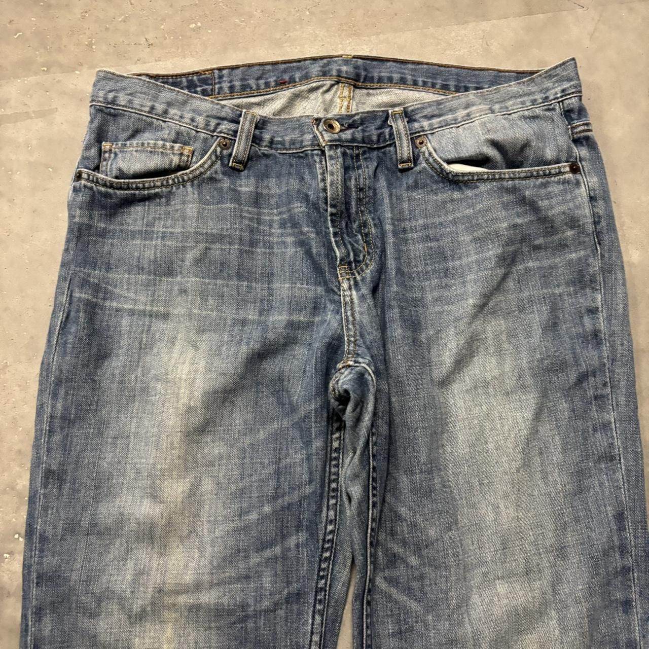 Japanese Brand × Vintage Crazy Vintage Y2K/2000a Baggy Faded Wash X2 Streetwear Grunge Denim Jeans! Size US 34 / EU 50 - 5 Thumbnail