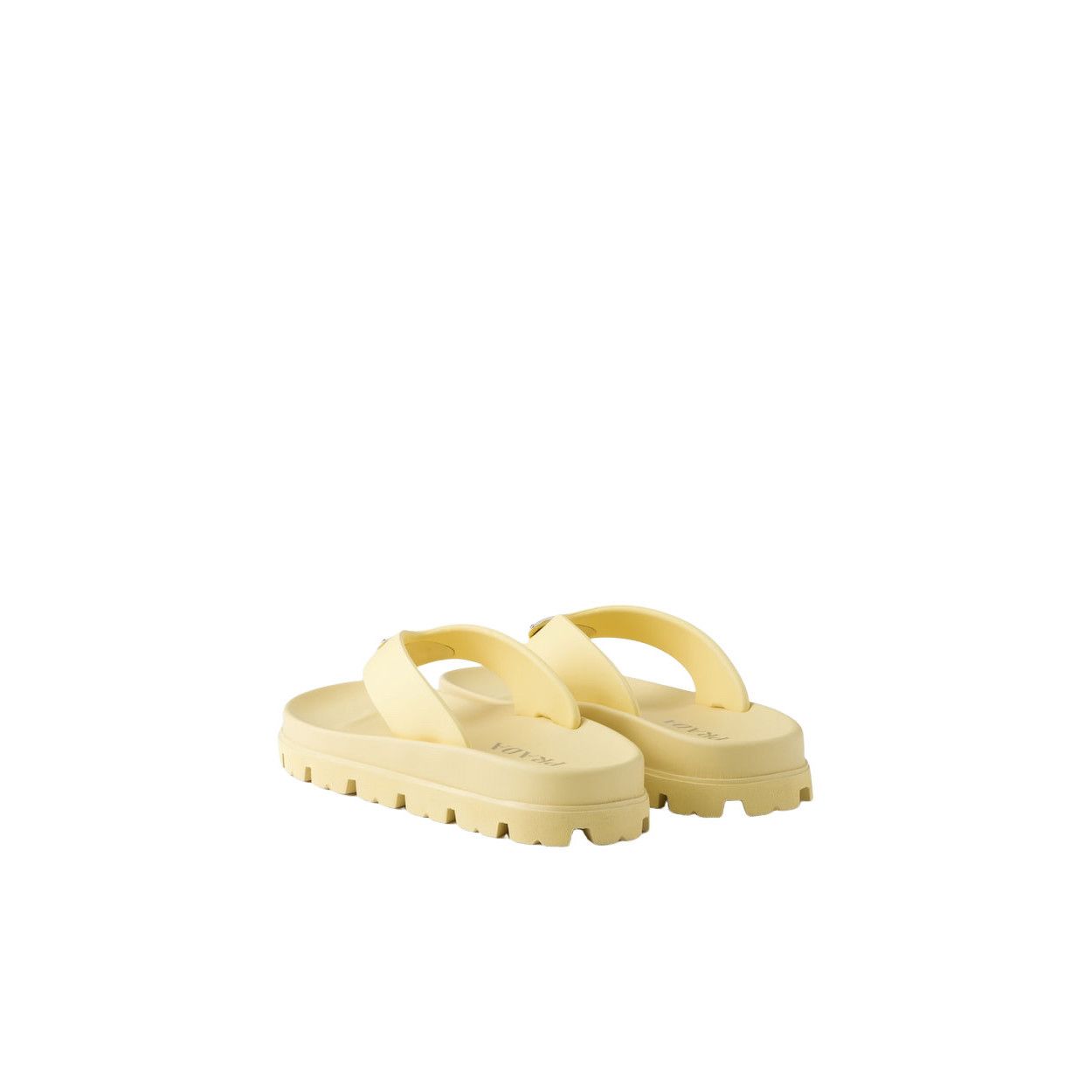 Prada PRADA $775 Pollen Yellow Rubber Thong Sandals New & Authenti Size US 10 / IT 40 - 4 Thumbnail