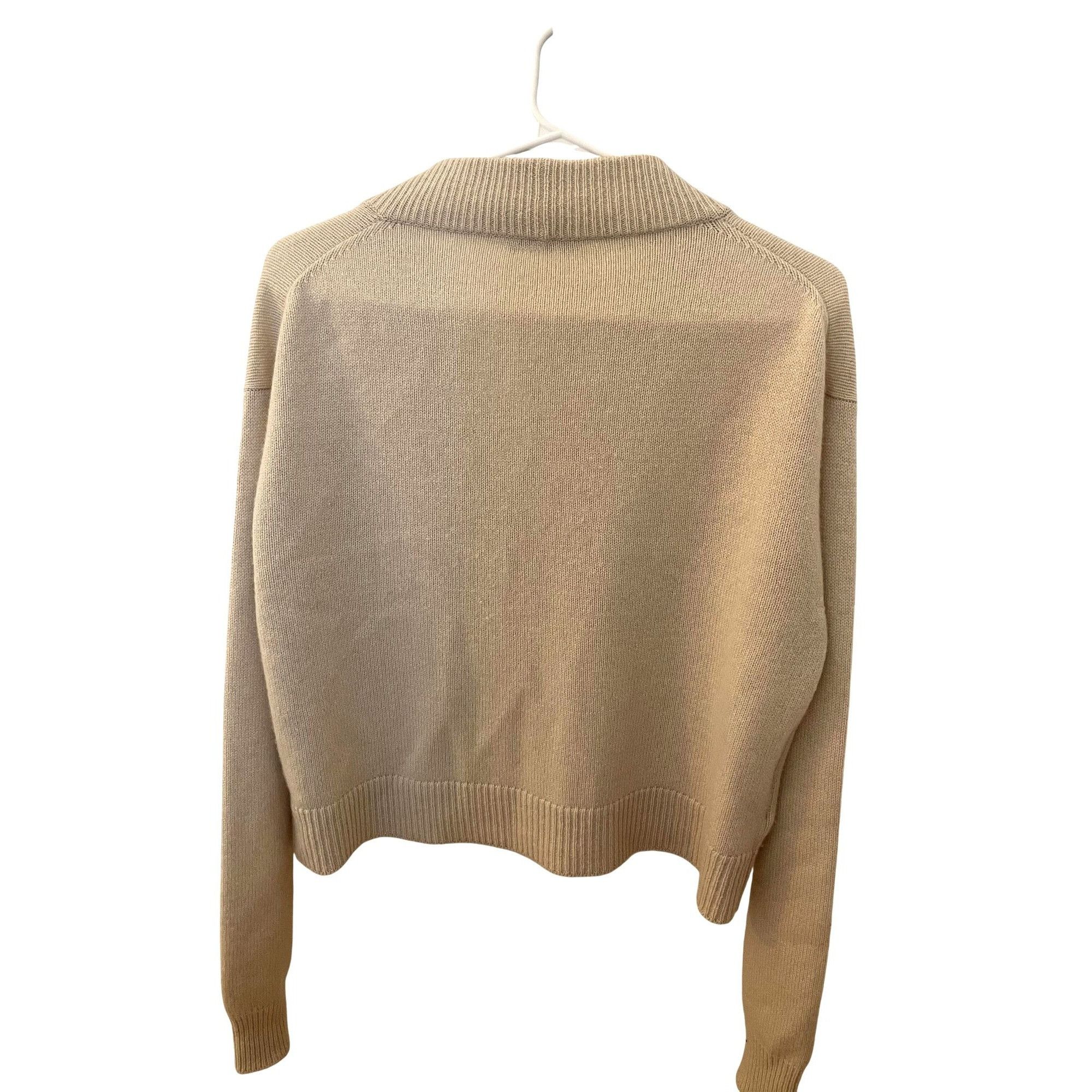 Miu Miu Miu Miu Womens Beige Knit Wool Button-Up Cardigan With Cryst Size XS / US 0-2 / IT 36-38 - 2 Thumbnail