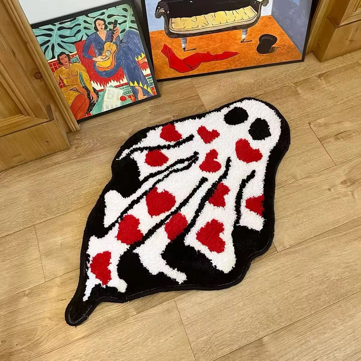 Handmade Handmade Tufted Heart Ghost Halloween Rug Carpet Size ONE SIZE - 2 Thumbnail