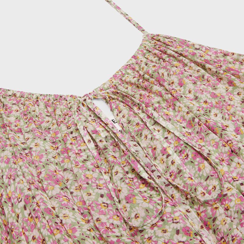 Celine o1w1db10526 2R26J3 Gathered Mini Dress in Multicolor Size XXS / US 00 / IT 34 - 3 Thumbnail
