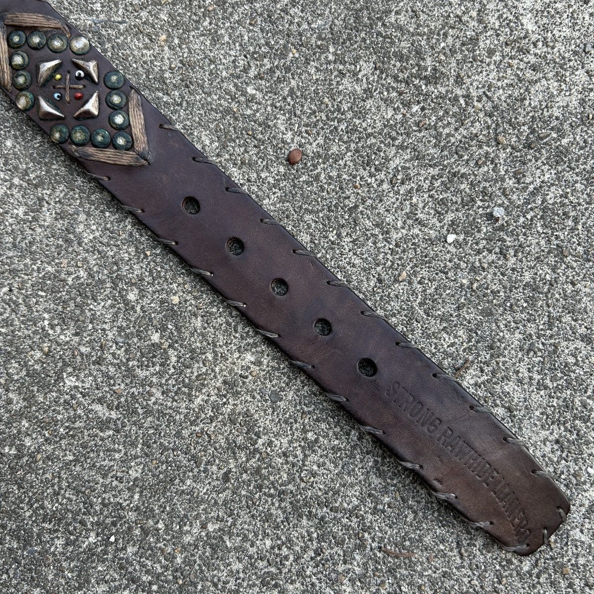 Vintage Vintage studded leather belt (Kapital Style) Size ONE SIZE - 10 Thumbnail